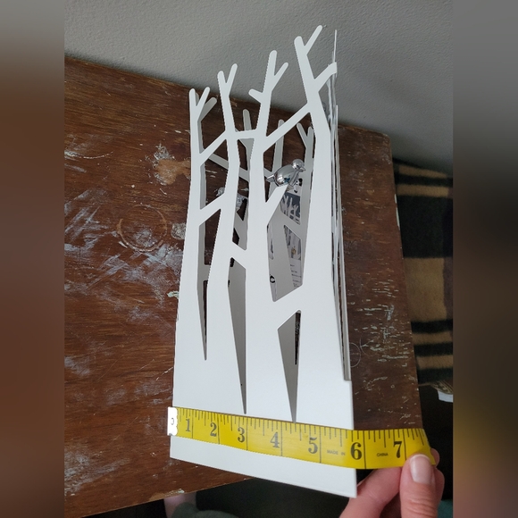 UMBRA NEW white metal tree jewellery holder with chrome birds - Picture 5 of 7